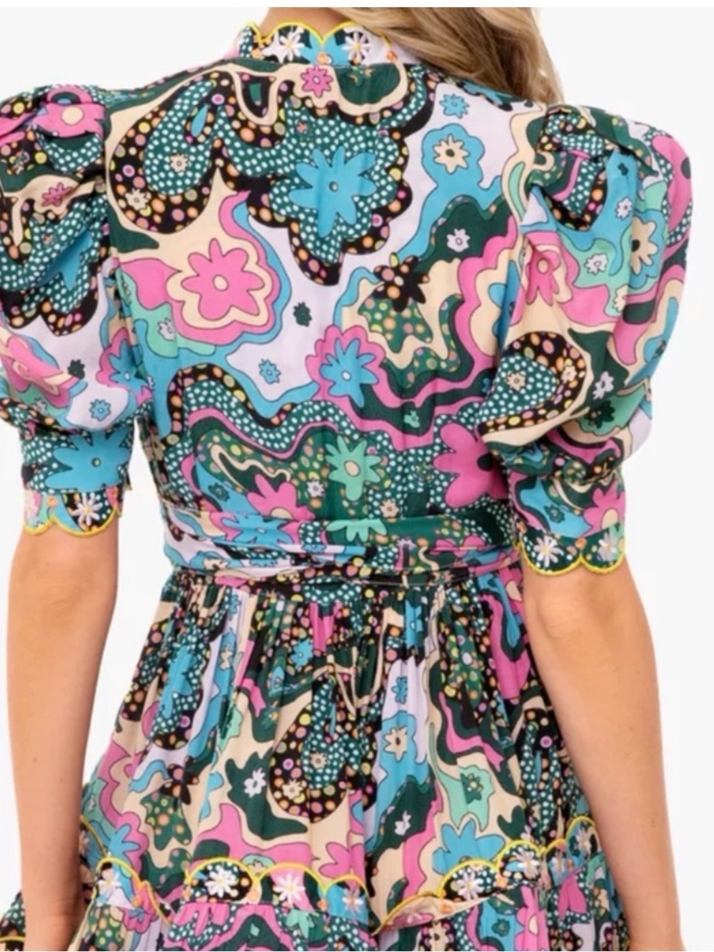 CeliaB Hortensia wrap Dress large - Picture 4 of 7